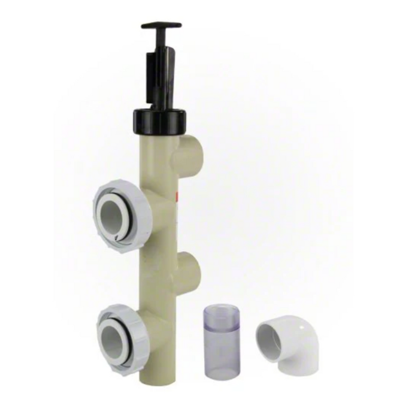 Pentair 2" Push Pull Valve Kit with 7.5" Center PVC Almond 263064