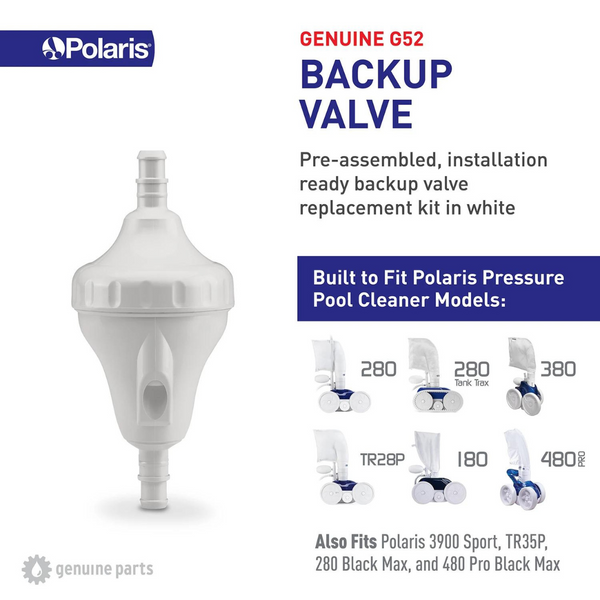 Polaris G52 Back-Up Valve