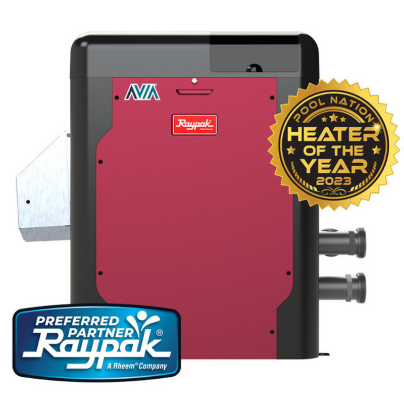 Raypak 399K BTU Avia HD Propane Heater w/Wi-Fi, NiTek, 018051 P-R404A-EP-N, 50K gal